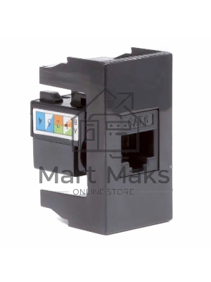 Розетка DKC RJ-45 кат. 6, Viva,1 мод., черный