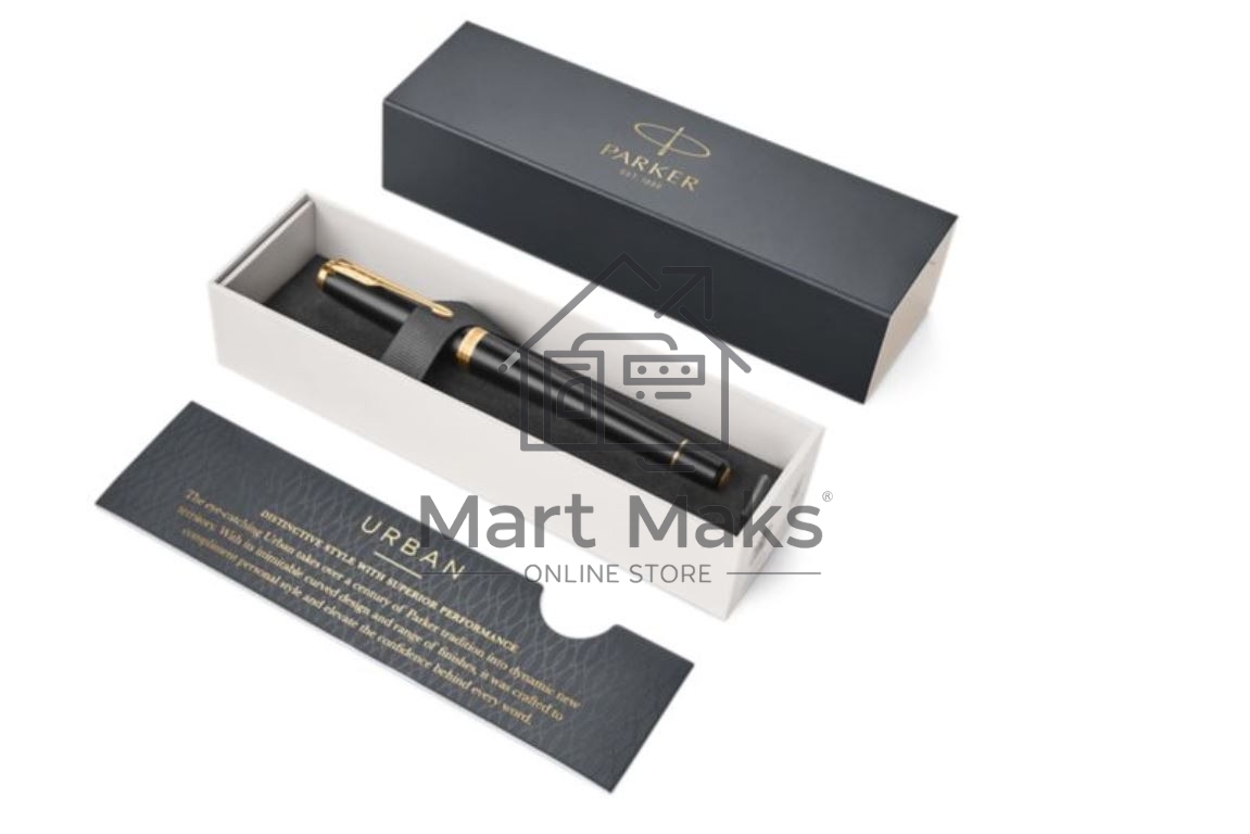 Ручка перьевая Parker Urban Core F309 (CW1931593) Muted Black GT, F, сталь нержавеющая, подарочная коробка