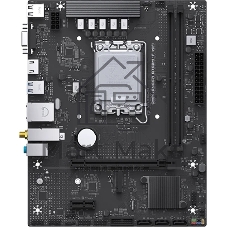 Материнская плата Maxsun Challenger B760M-F WIFI, LGA 1700, Intel B760, 2xDDR4, 3xSATA, 1xM.2, 1xPCIe 4.0 x16, 1xPCIe x1, 1xVGA, 1xHDMI, 1x1Gb LAN, Wi-Fi 5, Bluetooth 4.2, 2xUSB-A 5Gbps, 4xUSB-A 2.0, 3x3.5 мм, 7.1, чёрный, mATX