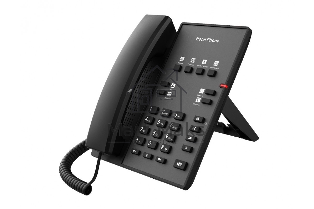 Телефон IP Fanvil H1-2 Wire черный