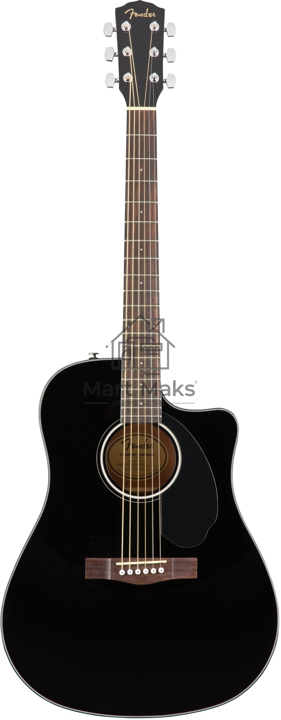 Электроакустическая гитара FENDER CD-60SCE Dread Black WN