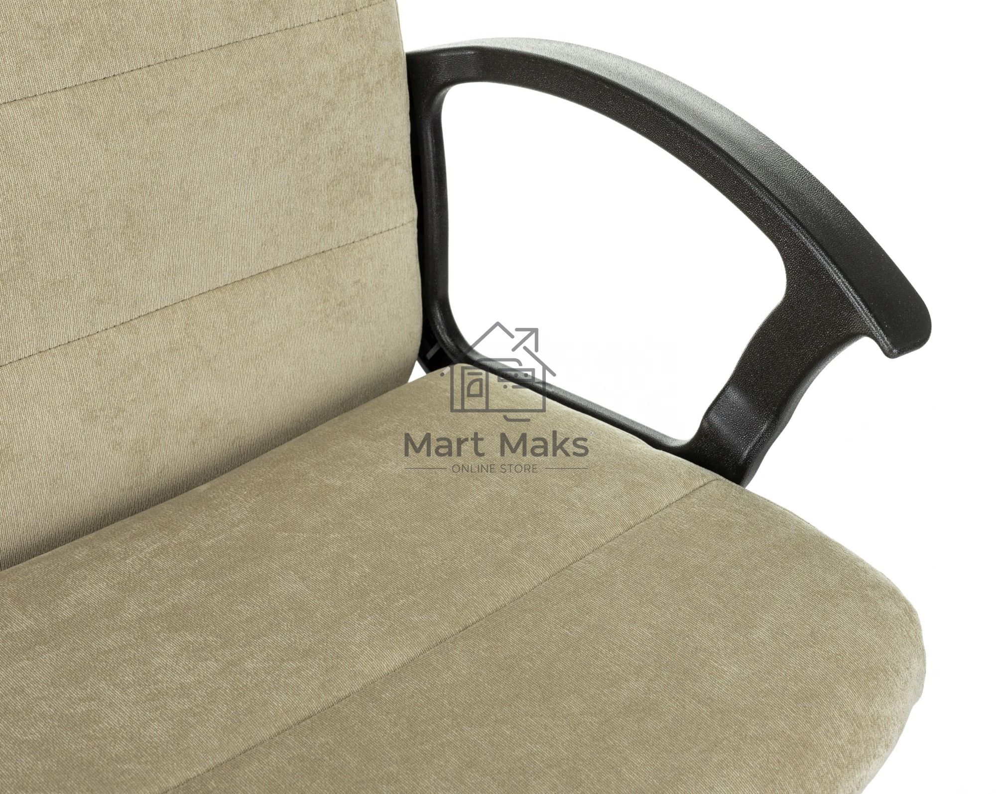 Кресло Бюрократ Triest Fabric песочный Light-21 крестов. металл черный