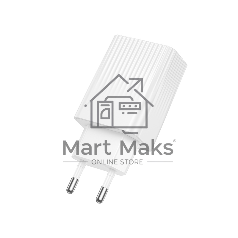 Сетевое зарядное устройство BOROFONE (6941991122767) BAS74A 1USB+1Type-C 3.0A QC3.0 PD 20W White