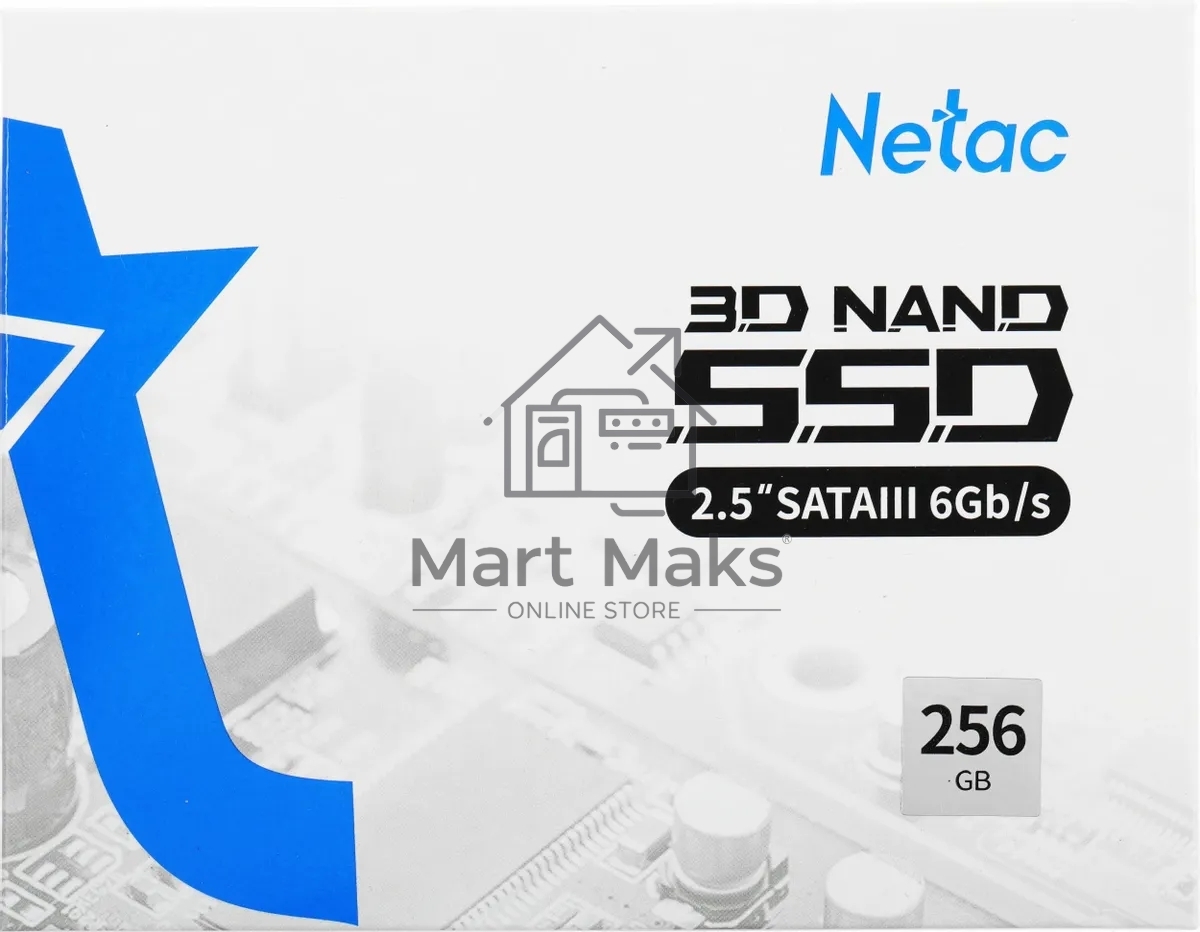 Накопитель SSD Netac N600S, 256GB, SATA III, 2.5