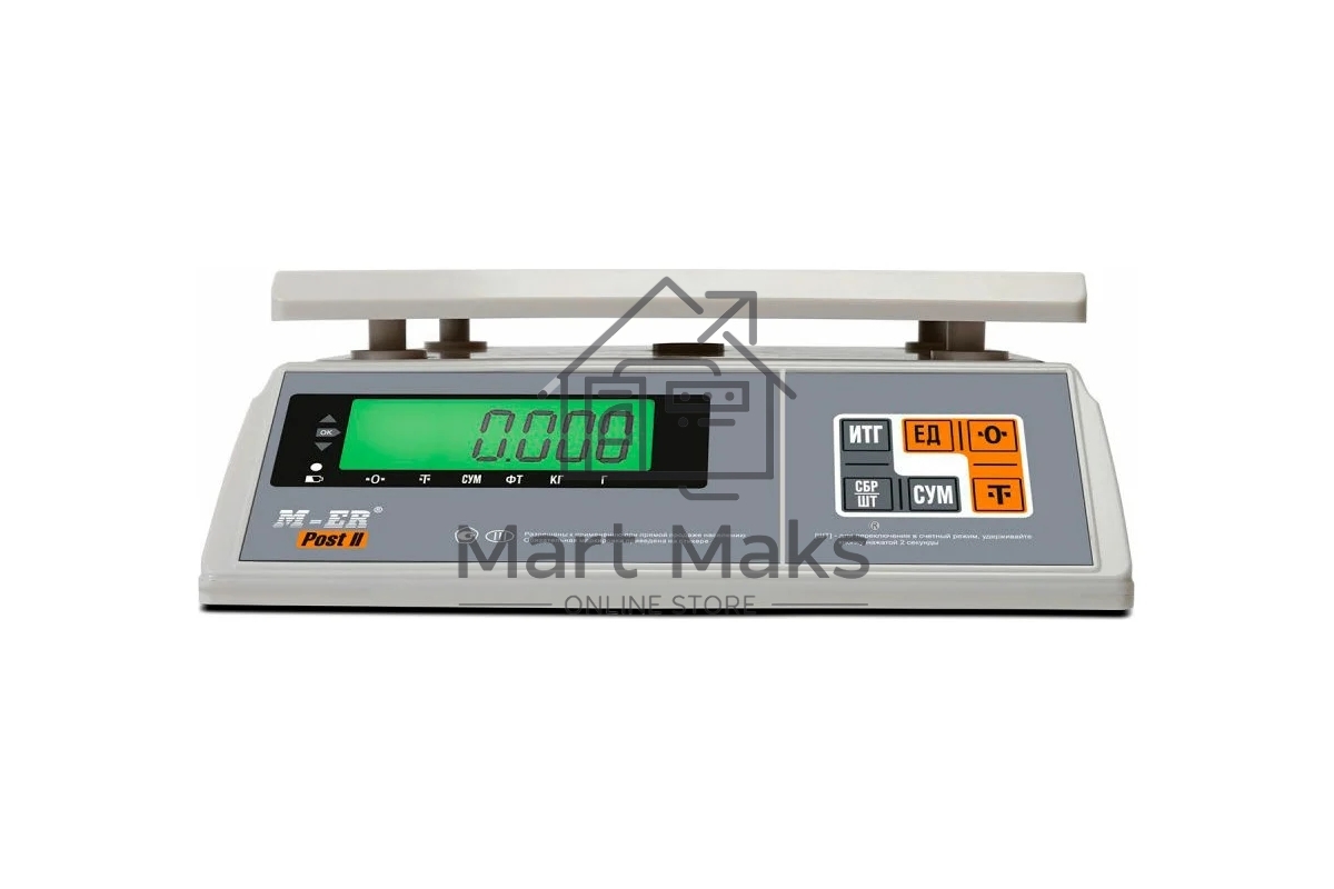 Весы фасовочные Mertech M-ER 326AFU-15.1 LCD (3060) белый, до 15 кг