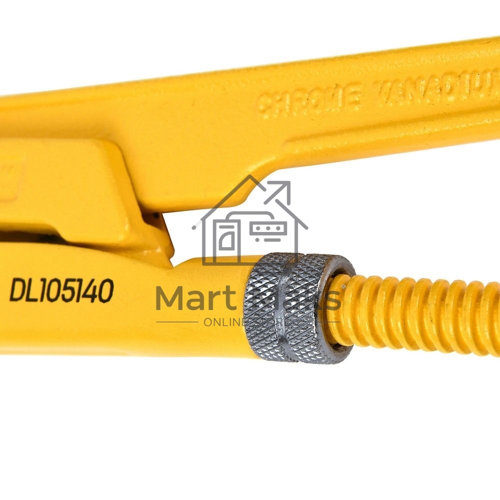 Трубный рычажный ключ №1 с прямыми губками Deli DL105140 315мм, раскрытие губок 0-40мм, сталь Cr-V