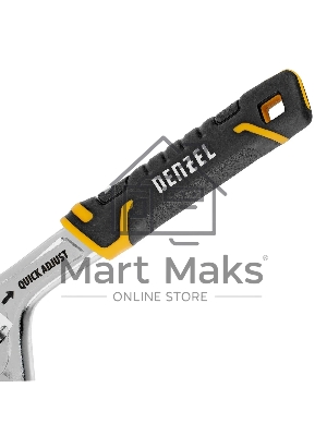 Ключ разводной Denzel 15741, 150 мм (раскрытие до 23 мм), CrV, с быстрым сбросом, кованый, TPR рукоятка