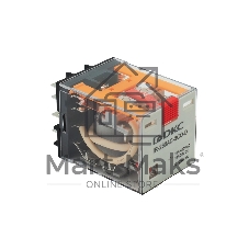 Реле миниатюрное силовое, 3CO, ком. ток 16А, AgSnO2, напряжение 230V AC, опция: тест-кнопка+светодиод