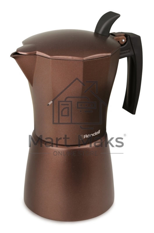 Кофеварка гейзерная Rondell Kortado RDA-399, 0.45л, алюминий, коричневый