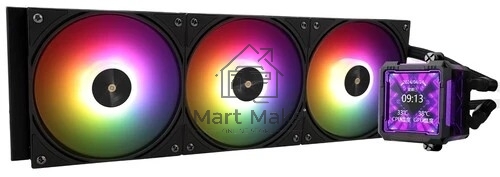 Водяное охлаждение для процессора Thermalright Frozen Warframe Pro 360 Black ARGB (360mm, Black, ARGB/ Fans: 3x120mm, 70.84CFM, 29.8dBA, 2000RPM/ Pump height 60mm, 23dBA, 3000RPM, Rad thickness 27mm/ S: 1200, 1700, 1851, 2011, 2066, 115X, AM4, AM5)
