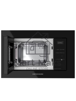 Микроволновая печь встраиваемая Kuppersberg, High-Tech, 20 л, гриль, 5 уровней мощности, 8 автоматических программ, многофункциональный таймер, размораживание, сенсорное управление, блокировка от детей, поворотный стол, черный