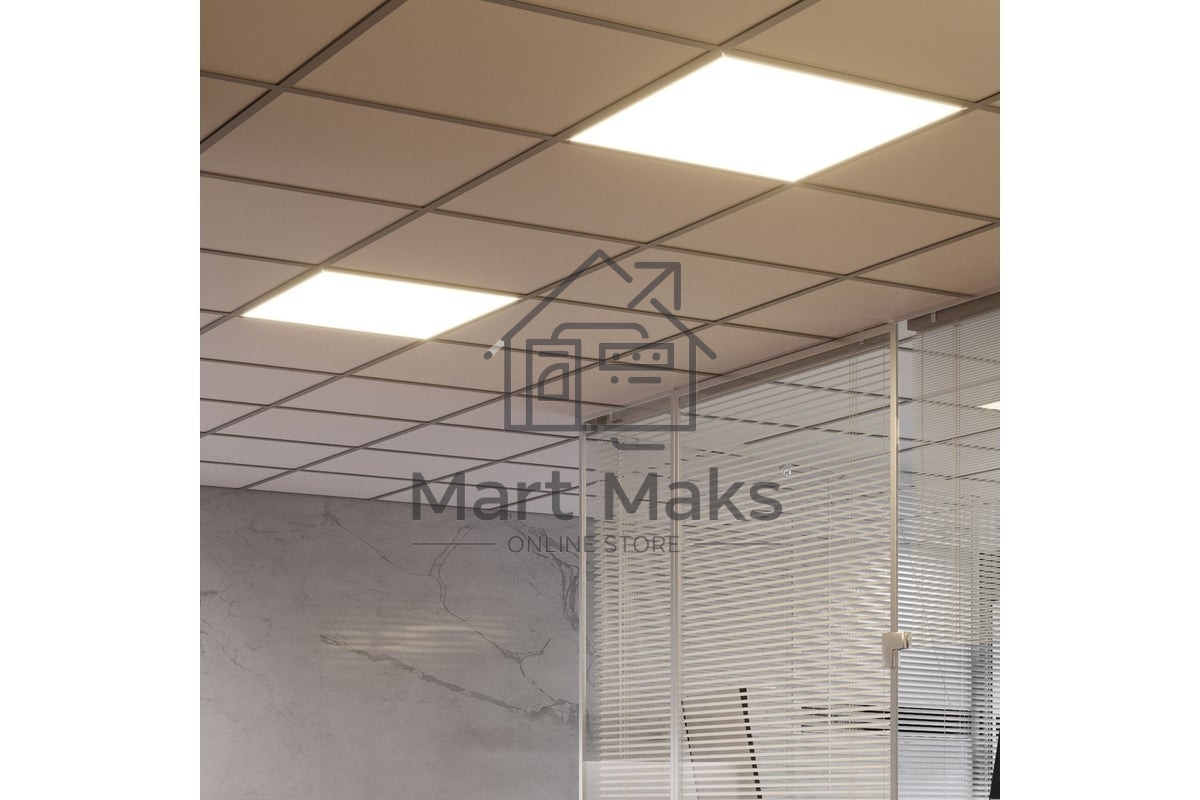 Светильник офисный GAUSS MiR 35W 3500lm 4000K IP40 595*595*50мм призма с БАП LED