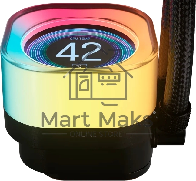 Система жидкостного охлаждения Corsair iCUE LINK TITAN 360 RX LCD (360мм, черный, RGb/ Fans: 3x120мм, 73.5CFM, 36dBA, 2100RPM/ S: 1851, 1700, AM5, AM4)