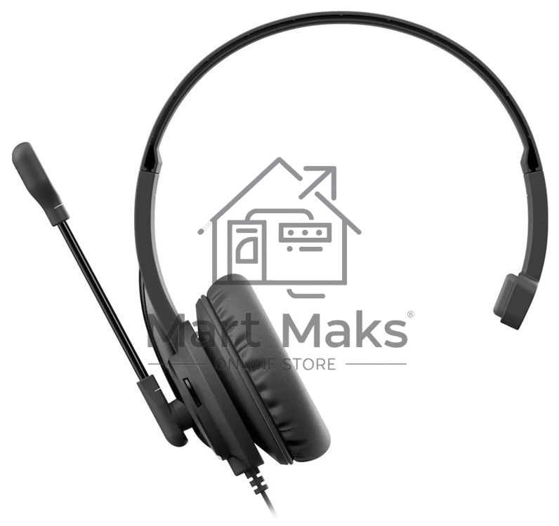 Гарнитура проводная с микрофоном A4Tech HU-11 черный 2м накладные USB оголовье