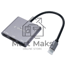 Док-станция Gembird UHB-D2, USB Type-C, USB Type-C PD100W, HDMI, USB Type-C