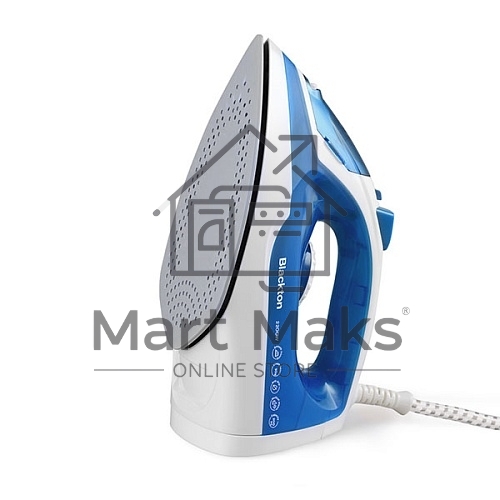 Утюг Blackton Bt SI2111 White-Blue. Мощность 2200 Вт, Резервуар для воды 200 мл, Постоянная подача пара 20 г/мин, Паровой удар 90 г, Керамическое покрытие, Индикация готовности к работе, Защита от перегрева, Шарнирное вращение шнура на 360', Длина сетевог