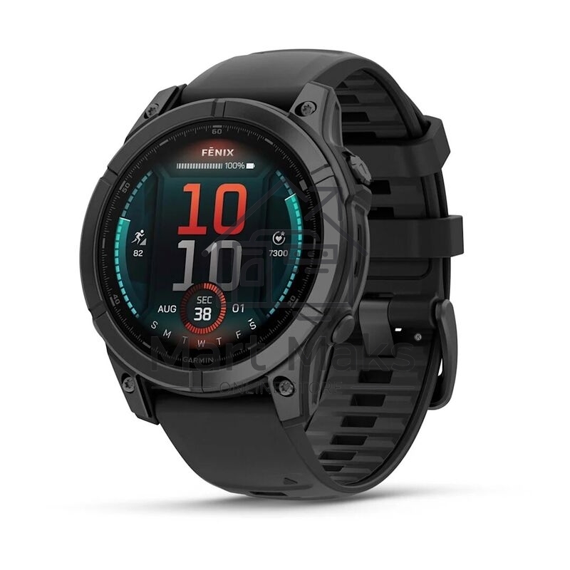 Смарт-часы Garmin Fenix E AMOLED темно-серый, черный 47мм