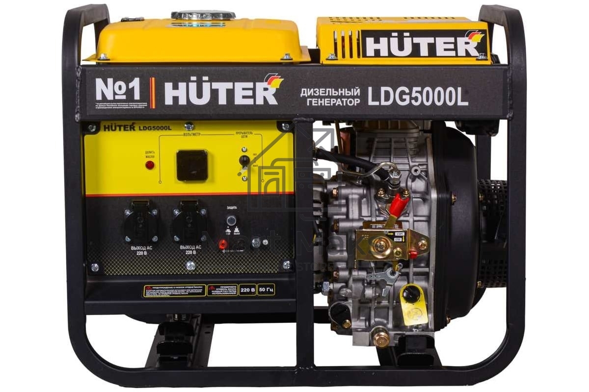 Электрогенератор дизельный Huter LDG 5000L, 3.3 кВт, 82 дБ, 68.7 кг