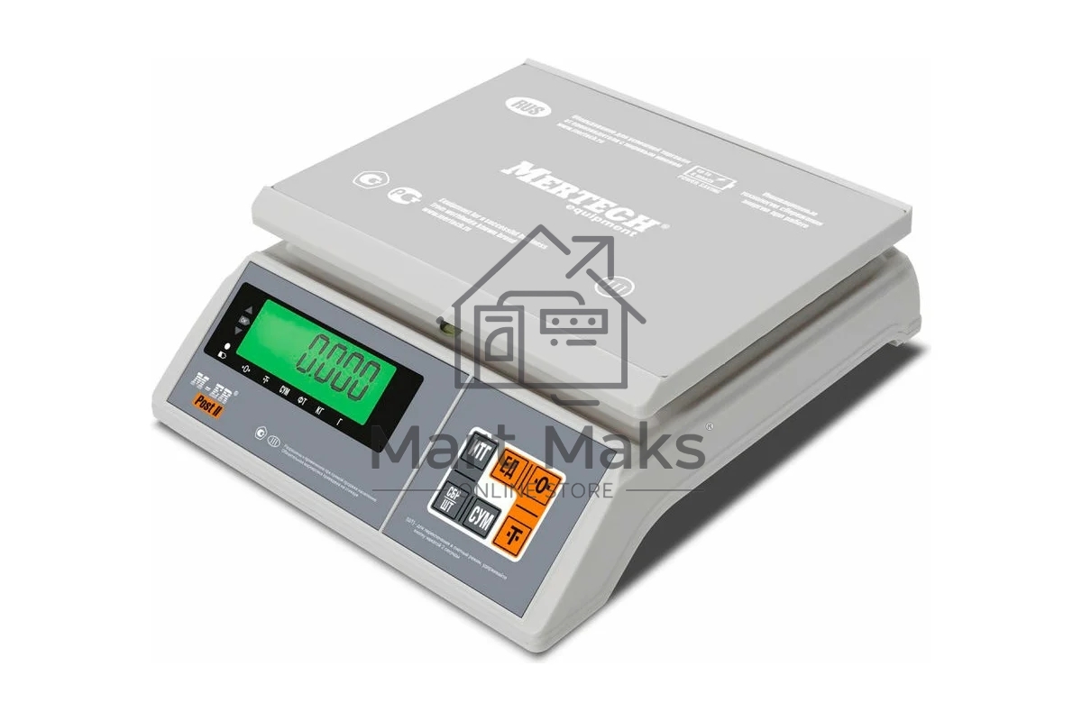 Весы фасовочные Mertech M-ER 326AFU-15.1 LCD (3060) белый, до 15 кг