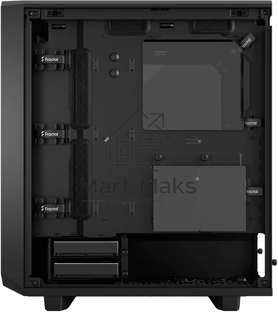 Корпус Fractal Design MESHIFY 2 COMPACT BLACK - TG / ATX, TG / 2x140mm & 1x120mm fans inc. / FD-C-MES2C-03