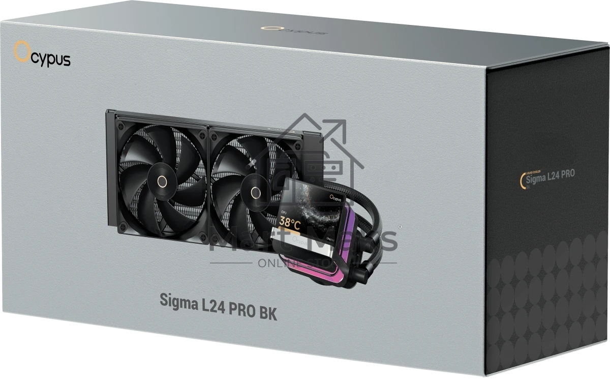 Система охлаждения Ocypus Sigma L24 PRO BK IPS Display/ black/ 290W/ All Intel/ AMD AM* / Screws