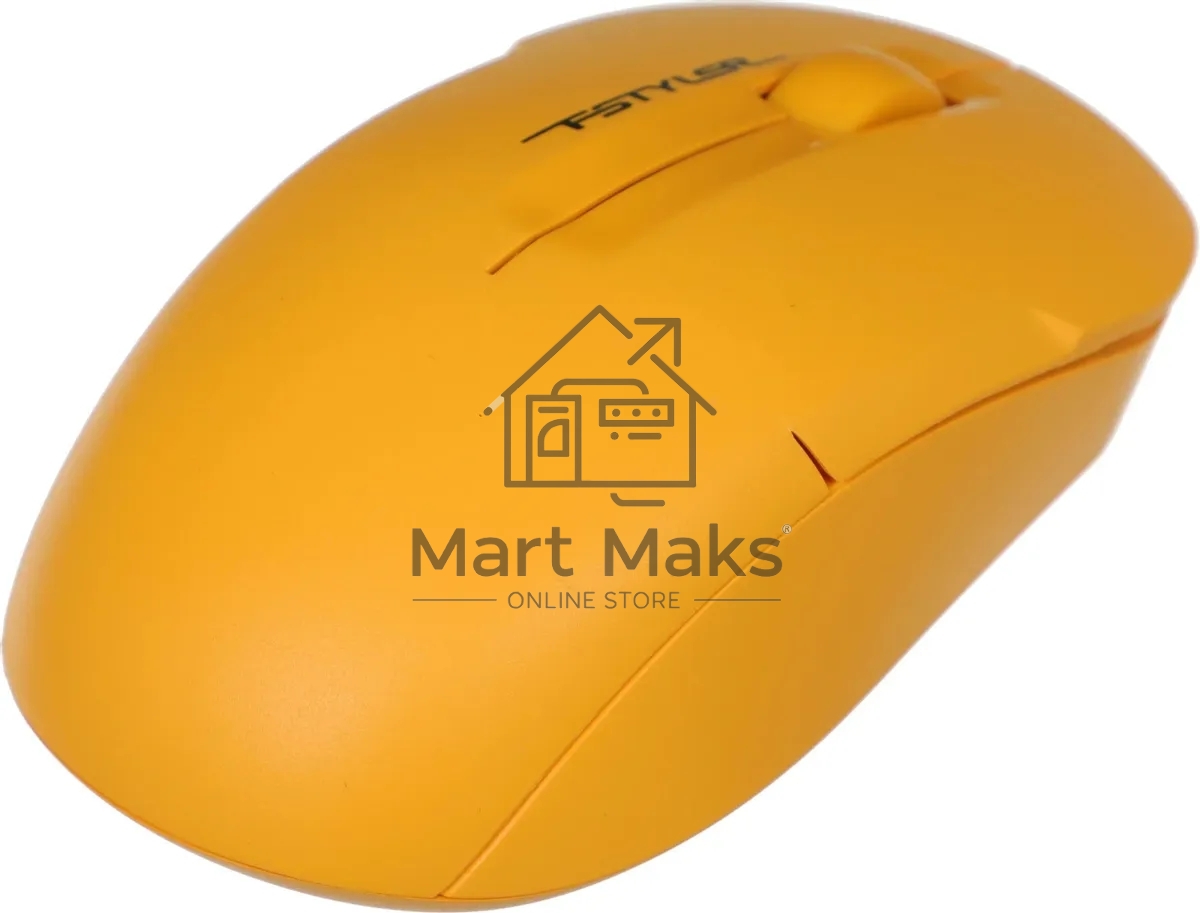 Мышь беспроводная A4Tech Fstyler FG15CS Air2 желтый, 1200 dpi, радиоканал, USB, кнопки - 3