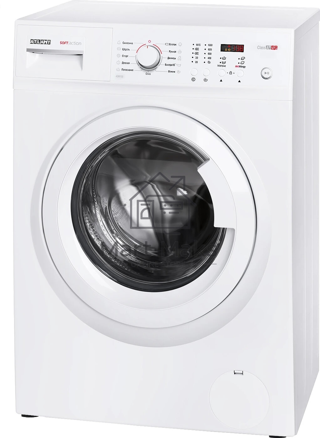 Стиральная машина Atlant СМА 40М105-00 белый, загрузка фронтальная 4 кг, 1000 об/мин., класс: А+