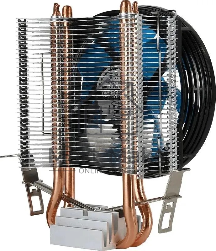 Кулер Aerocool Formula Verkho 2 серебристый/синий 90мм алюминий+медь 2000rpm 25db 4-pin 110W 142мм