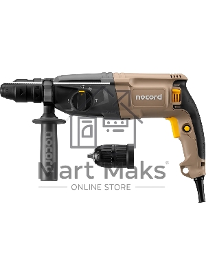 Перфоратор Nocord NHD-800.30.2, 800 Вт, 3.0 Дж, 3 режима, быстросъ емный патрон SDS+ и кулачковый патрон в комплекте