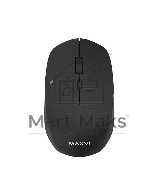 Мышь беспроводная Maxvi MWS-03 черный, 4 кнопки, 1600 dpi