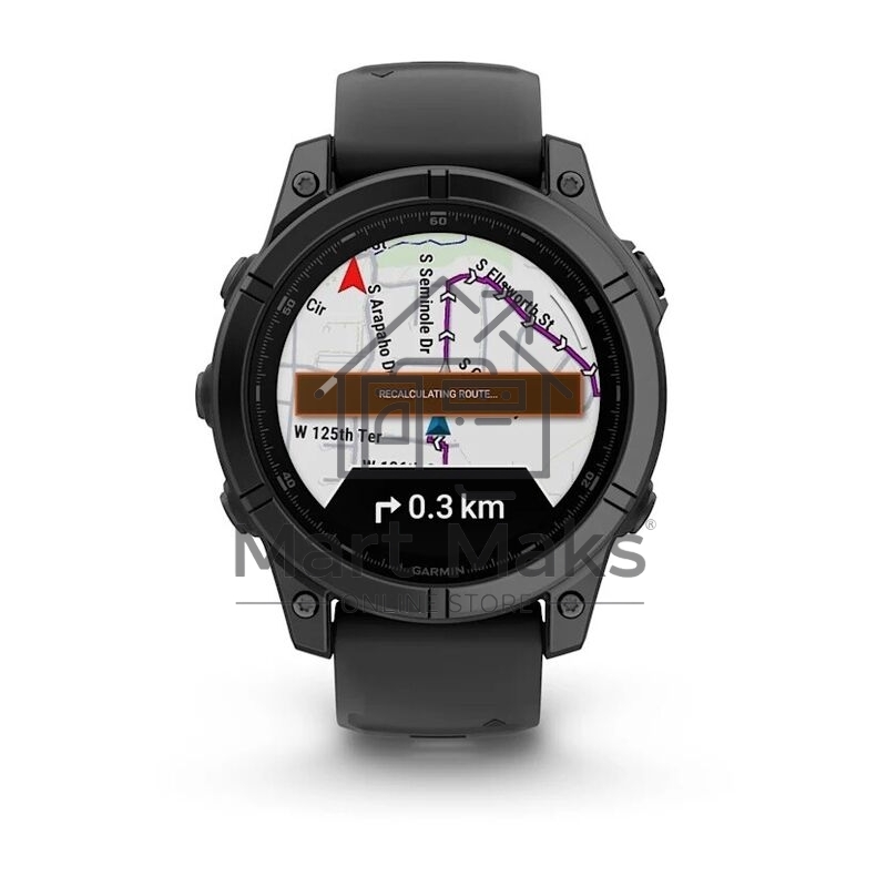 Смарт-часы Garmin Fenix E AMOLED темно-серый, черный 47мм