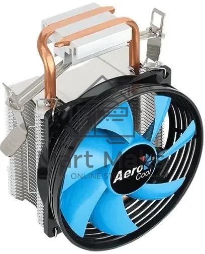 Кулер для процессора Aerocool / Formula Verkho 1-3P черный/синий, 90 мм, алюминий/медь, 2300 об/мин, 27.6 дБ, 3 pin, 100 Вт, 125 мм