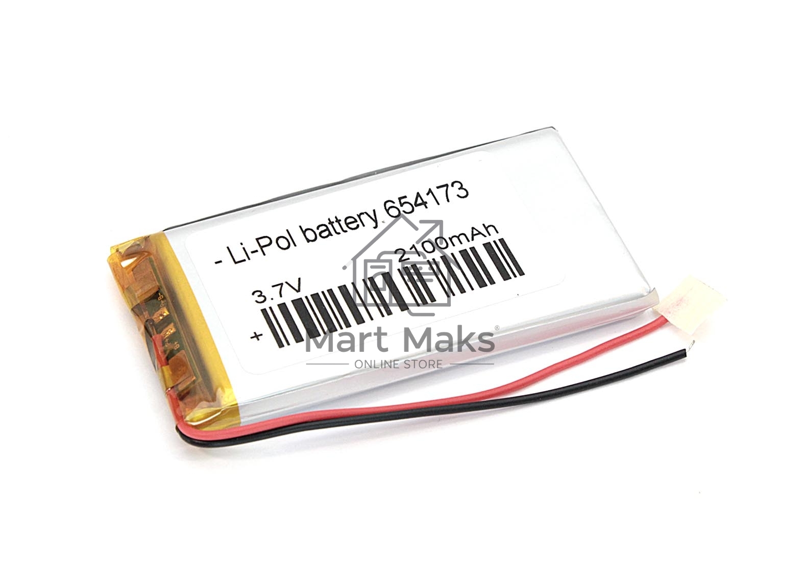 Аккумулятор Li-Pol (батарея) 6.5*41*73мм 2pin 3.7V/2100mAh