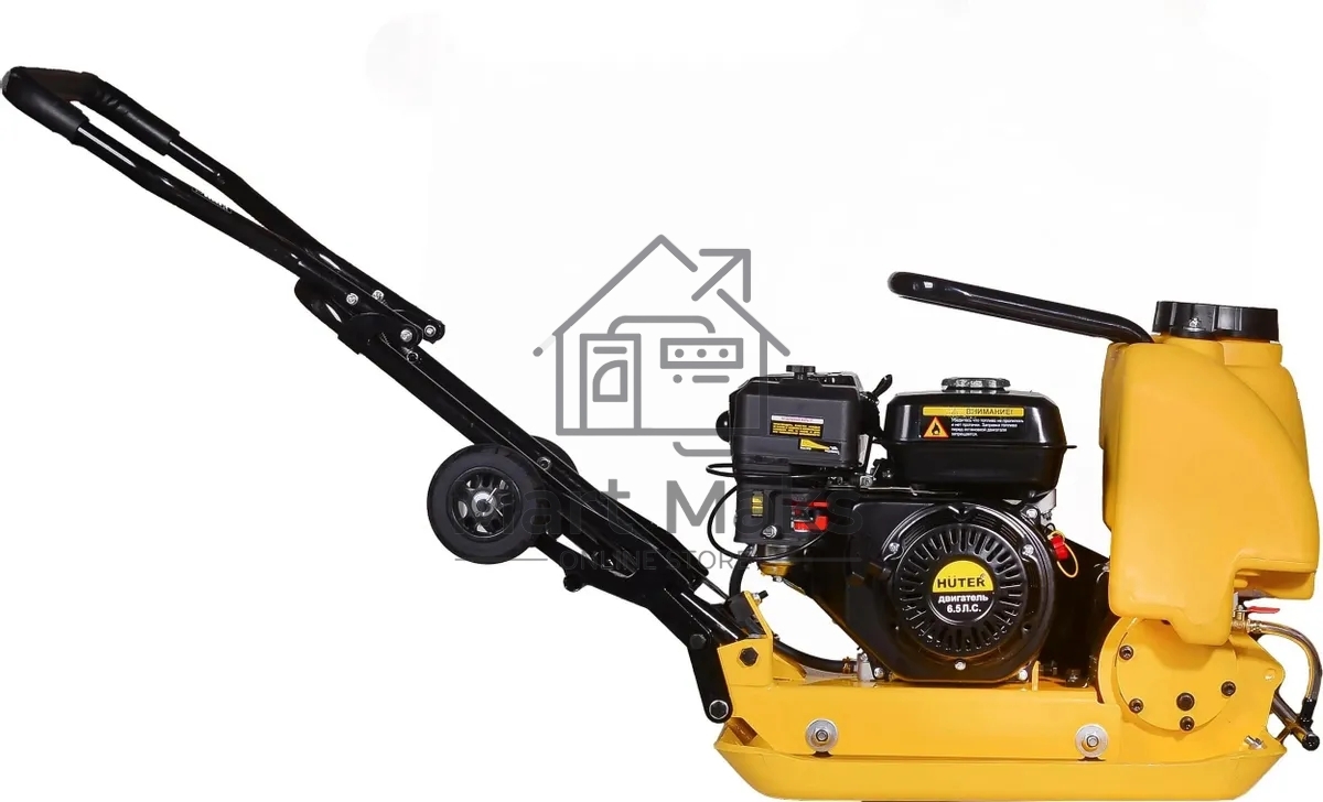Виброплита бензиновая Huter VP-110W 13.3 л, 4780 Вт 6.5 л.с., 25 кН, подошва 580х500 мм, 1150 м²/ч, 105 дБ