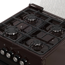 Плита газовая De Luxe 5040.32Г (КР) ЧР 014 коричневый, конфорок 4 шт, духовка 46 л, 50 см x 85 см x 50 см