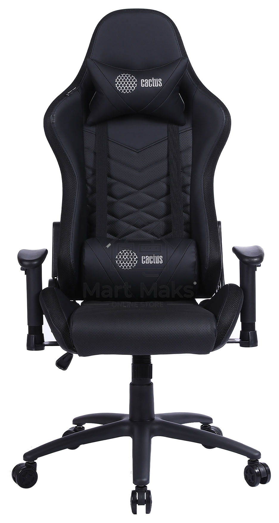 Кресло игровое Cactus CS-CHR-0099BL черный сиденье черный эко.кожа с подголов. крестовина металл пластик черный