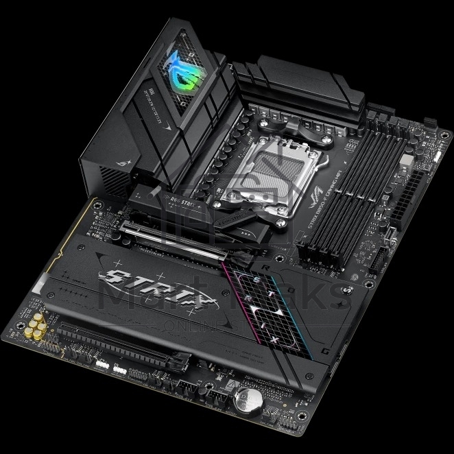 Материнская плата ASUS ROG STRIX B850-F GAMING WIFI, AM5, AMD B850, 4xDDR5, 2xSATA, 4xM.2, 1xPCIe 5.0 x16, 1xPCIe 4.0 x16, 1xPCIe x4, 1xDP, 1xHDMI, 1x2.5Gb LAN, 1xUSB-C 20Gbps, 1xUSB-C 10Gbps, 3xUSB-A 10Gbps, 4xUSB 5Gbps, 4xUSB 2.0, 3x3.5 мм, 7.1, ATX