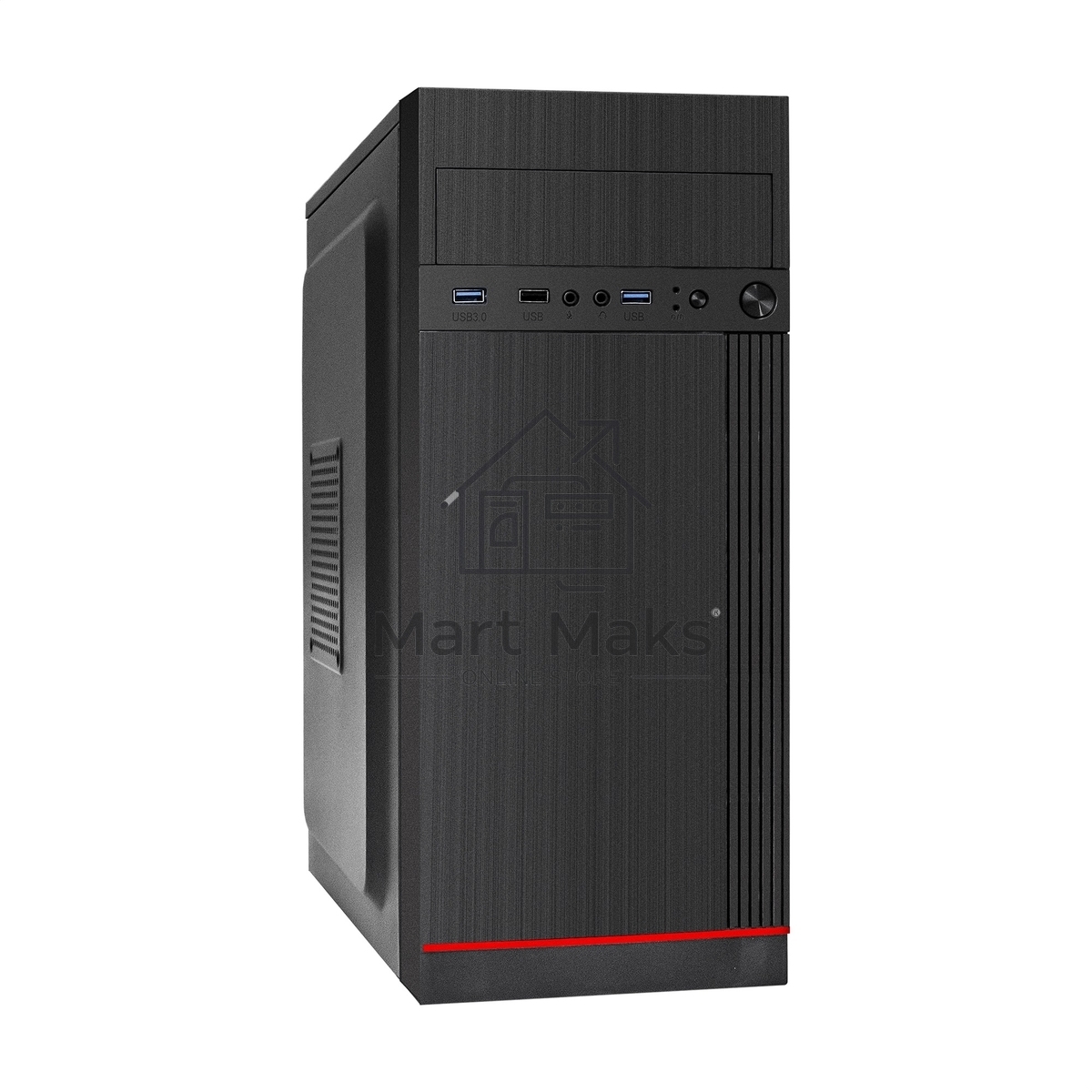 Компьютерный корпус Miditower ExeGate AA-442U2-AA500 (ATX, AA500 8 см, 1*USB+2*USB3.0, аудио, черный)