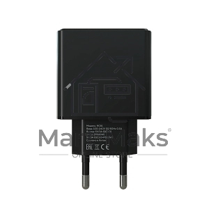 Зарядное устройство MORE CHOICE (4610196409943) NC61 СЗУ 1USB+1USB-C 3.0A PD 20W+QC3.0 быстрая зарядка черный