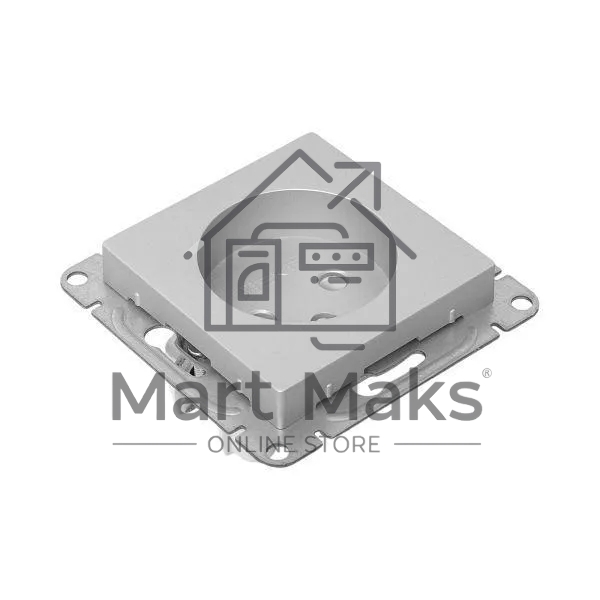 Розетка EKF UP1-SOA-100 СП Эпика 16А без заземл. без шторок механизм алюм.