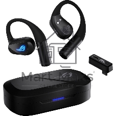 Гарнитура ASUS ROG Cetra Open Wireless Gaming Earbuds чёрный, беспроводная, радиоканал, до 16 ч, подсветка, совместимость с PS5