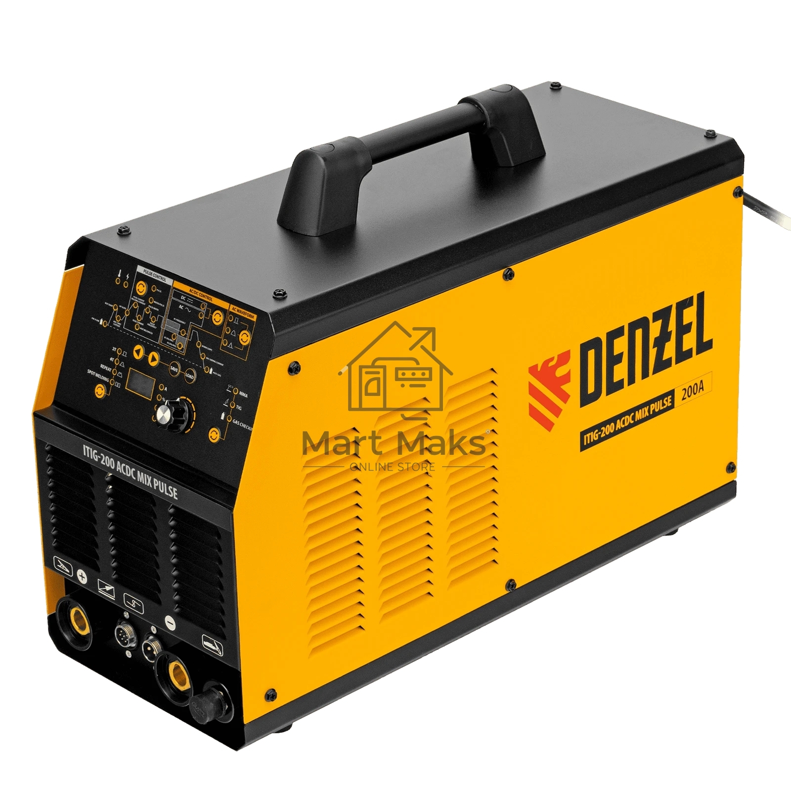 Аппарат инвертор. аргонодуговой сварки ITIG-200 DС Pulse Cold Weld, 200 А, ПВ 60% Denzel