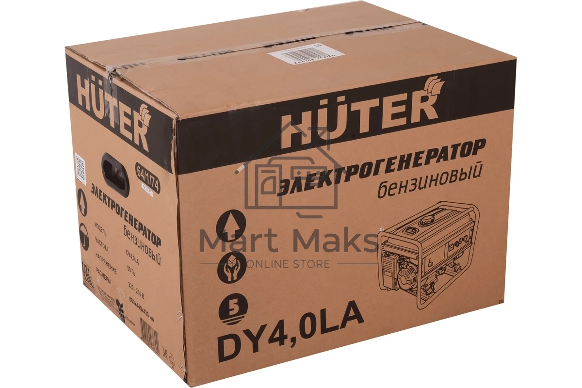 Электрогенератор бензиновый Huter DY4,0LA, 3.3 кВт, 68 дБ, 40.3 кг