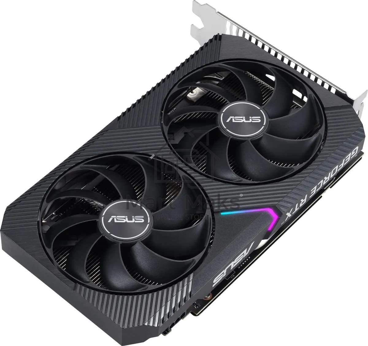 Видеокарта Asus NVIDIA GeForce RTX 3050 8192Mb DUAL-RTX3050-O8G-V2 PCI-E 4.0 128 GDDR6 1822/14000 HDMIx1 DPx3 HDCP Ret