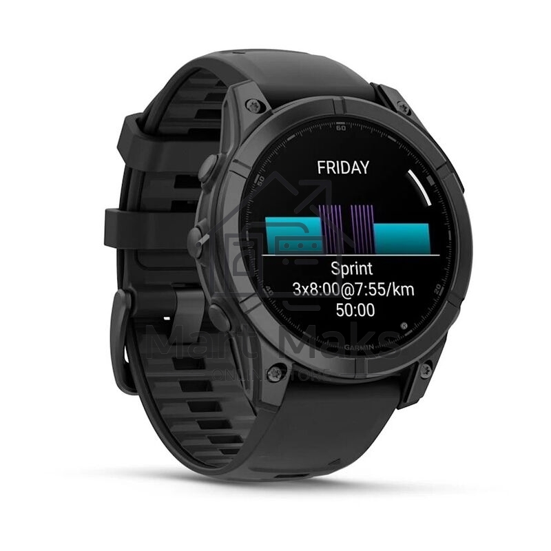 Смарт-часы Garmin Fenix E AMOLED темно-серый, черный 47мм