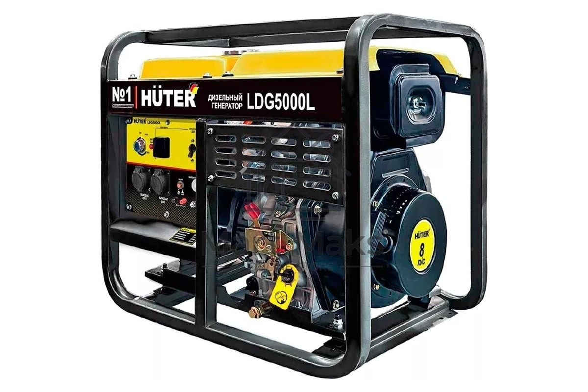 Электрогенератор дизельный Huter LDG 5000L, 3.3 кВт, 82 дБ, 68.7 кг