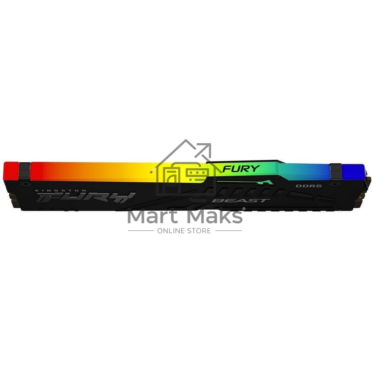 Оперативная память Kingston Fury Beast, DDR5, 16GB (1x16GB), 6000MHz, CL36, DIMM, с радиатором, RGB, черный