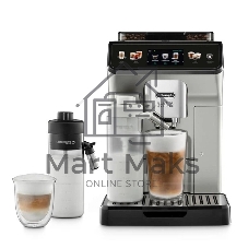 Кофемашина DeLonghi ECAM450.55.S серебристый/черный, исп. кофе - зерновой/молотый, 1.8 л, 1450 Вт, 19 бар