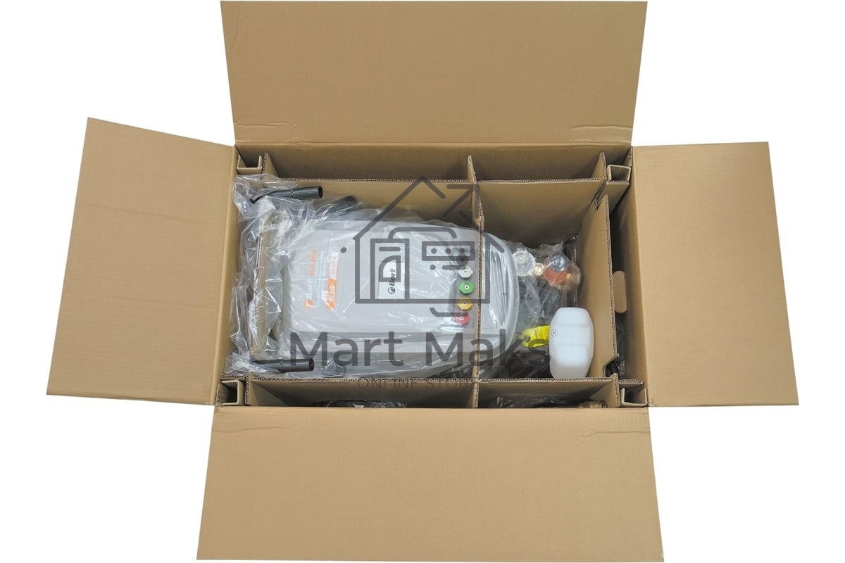 Мойка высокого давления Bort KEX-3200 2800 Вт, максимальное давление 90 бар, рабочее давление 70 бар, 20 л/мин, 47 кг, набор аксессуаров 10 шт