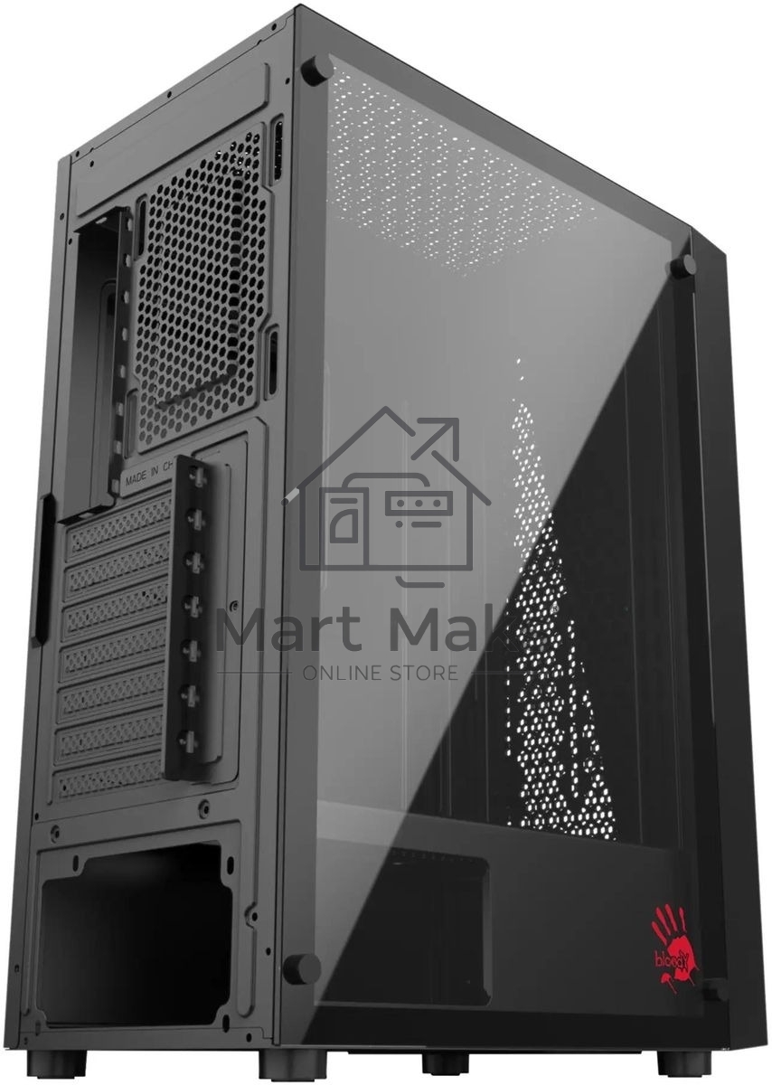 Компьютерный корпус Bloody BD-CC106 черный без БП ATX 8x120mm 1xUSB2.0 1xUSB3.0 audio bott PSU